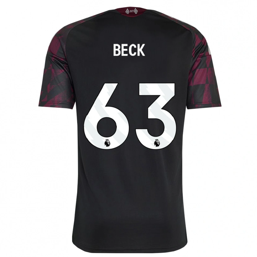Danxen Dětské Owen Beck #63 Černá Bílá Fialová Třetí Hráčské Dresy 2026/27 Dres