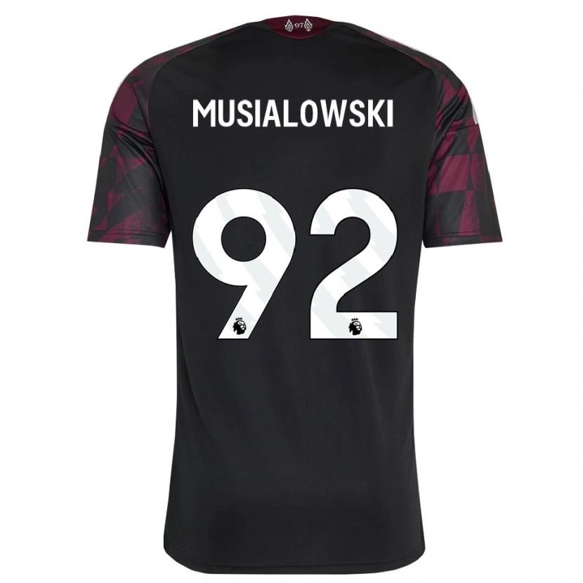 Danxen Dětské Mateusz Musialowski #92 Černá Bílá Fialová Třetí Hráčské Dresy 2026/27 Dres
