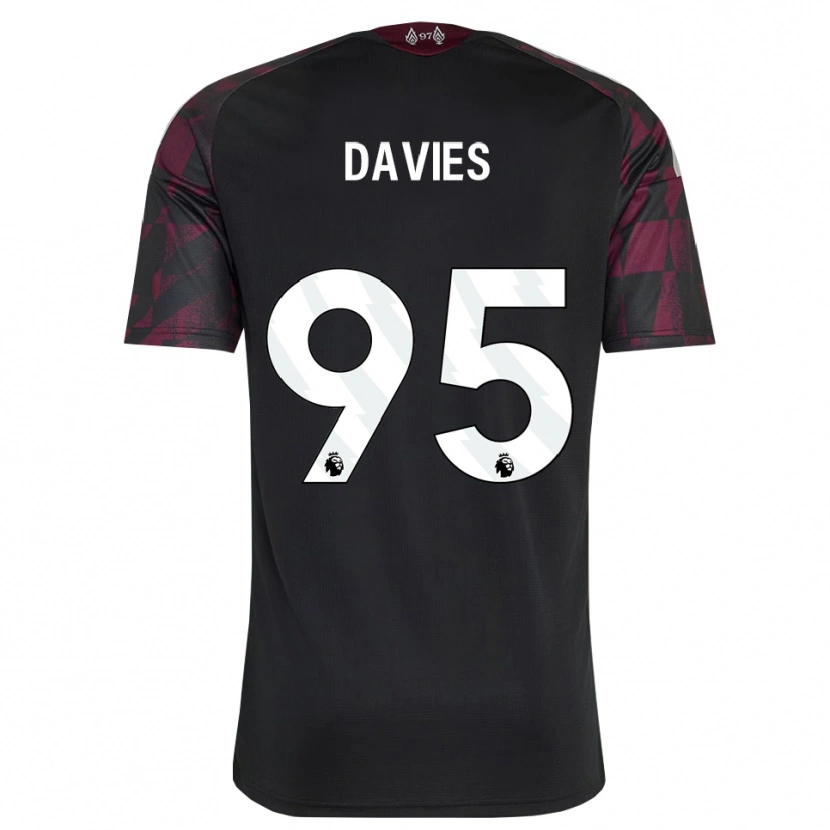 Danxen Dětské Harvey Davies #95 Černá Bílá Fialová Třetí Hráčské Dresy 2026/27 Dres