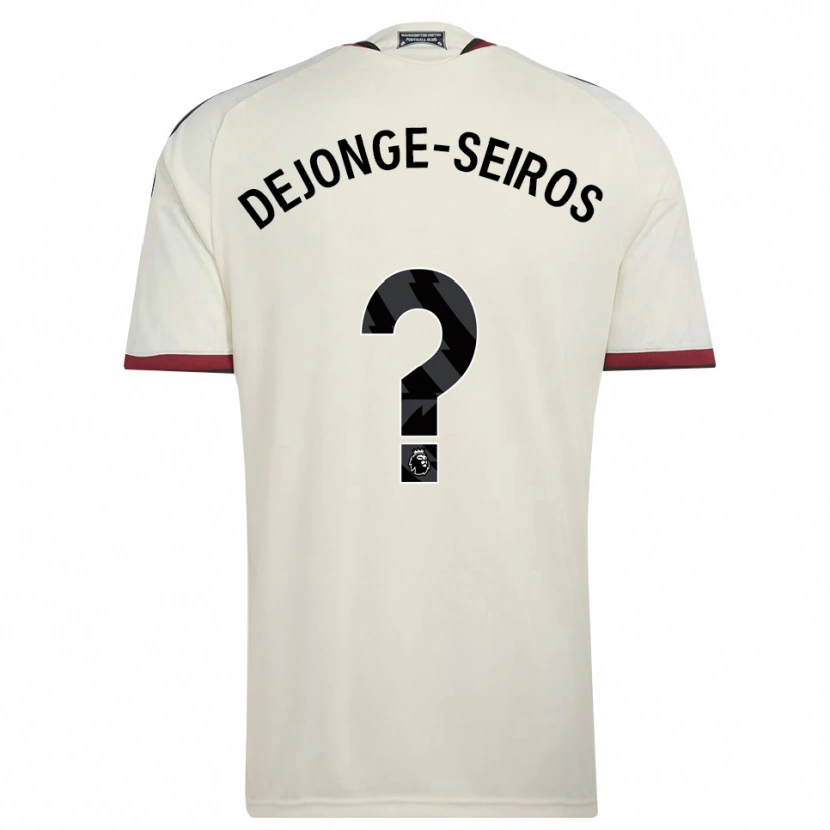 Danxen Dětské Edson Dejonge-Seiros #0 Béžová Černá Červená Třetí Hráčské Dresy 2026/27 Dres