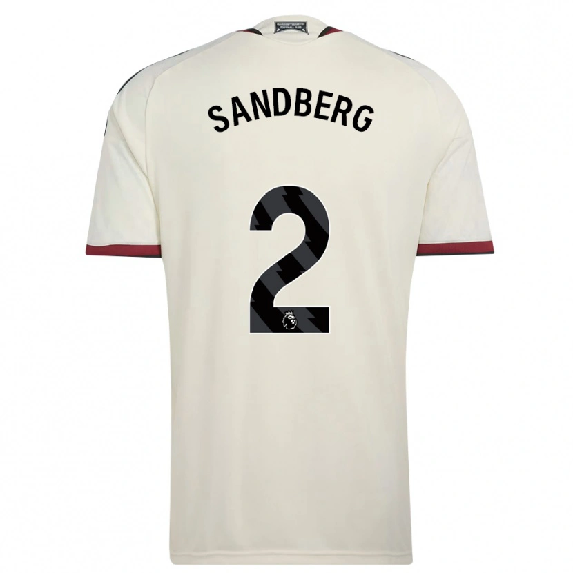 Danxen Dětské Anna Sandberg #2 Béžová Černá Červená Třetí Hráčské Dresy 2026/27 Dres