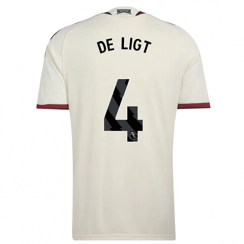 Danxen Dětské Matthijs De Ligt #4 Béžová Černá Červená Třetí Hráčské Dresy 2026/27 Dres