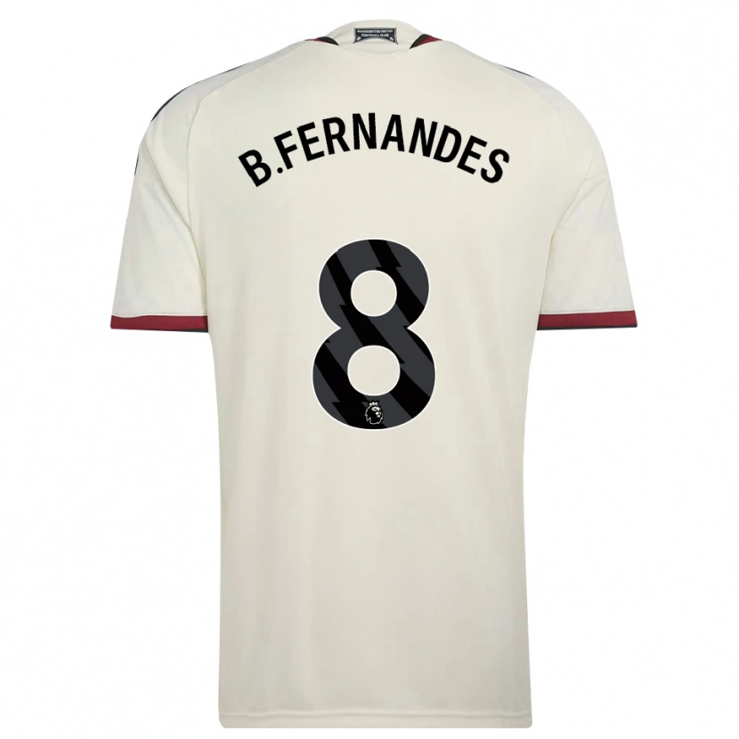 Danxen Dětské Bruno Fernandes #8 Béžová Černá Červená Třetí Hráčské Dresy 2026/27 Dres