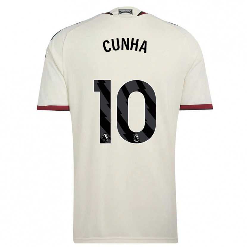 Danxen Dětské Matheus Cunha #10 Béžová Černá Červená Třetí Hráčské Dresy 2026/27 Dres
