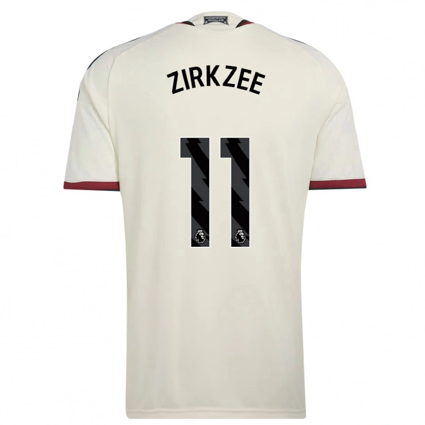 Danxen Dětské Joshua Zirkzee #11 Béžová Černá Červená Třetí Hráčské Dresy 2026/27 Dres