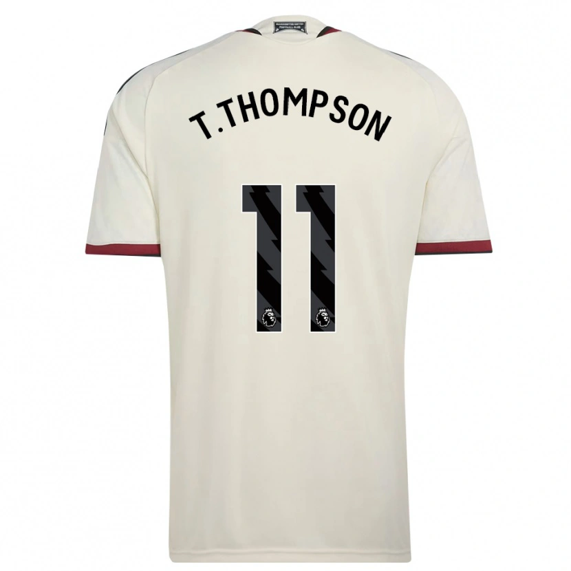Danxen Dětské Tynan Thompson #11 Béžová Černá Červená Třetí Hráčské Dresy 2026/27 Dres