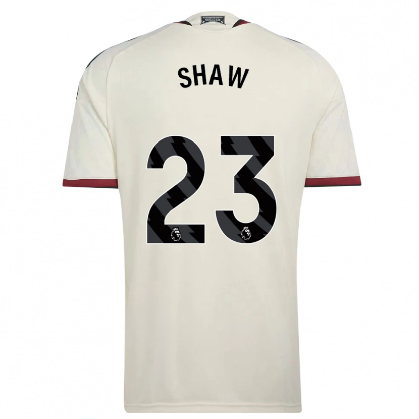 Danxen Dětské Luke Shaw #23 Béžová Černá Červená Třetí Hráčské Dresy 2026/27 Dres