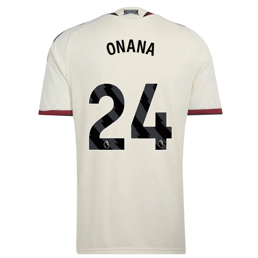Danxen Dětské Andre Onana #24 Béžová Černá Červená Třetí Hráčské Dresy 2026/27 Dres