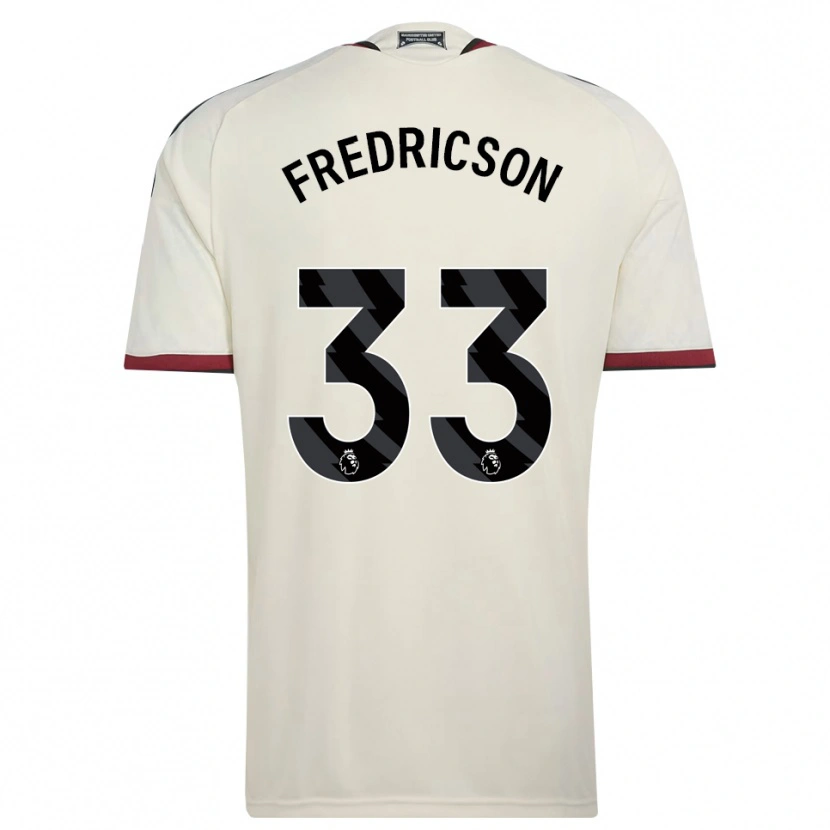 Danxen Dětské Tyler Fredricson #33 Béžová Černá Červená Třetí Hráčské Dresy 2026/27 Dres