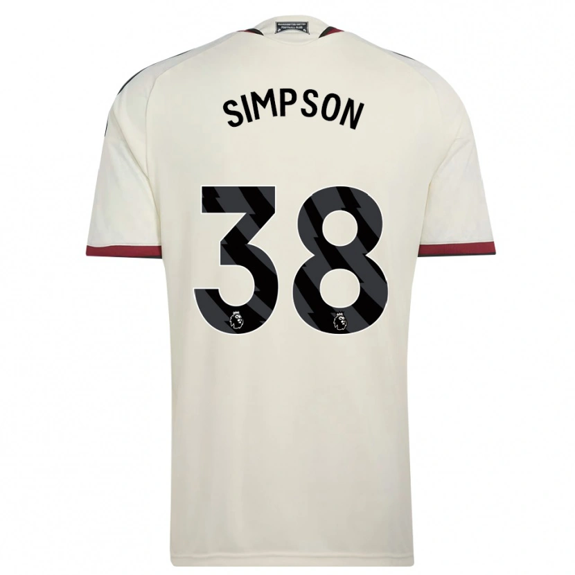 Danxen Dětské Jess Simpson #38 Béžová Černá Červená Třetí Hráčské Dresy 2026/27 Dres