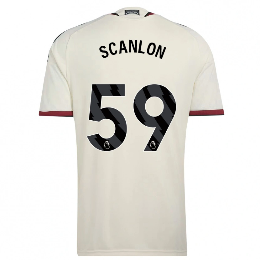 Danxen Dětské James Scanlon #59 Béžová Černá Červená Třetí Hráčské Dresy 2026/27 Dres