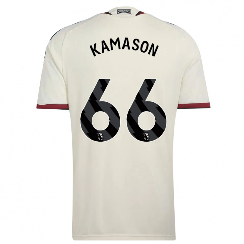 Danxen Dětské Jaydan Kamason #66 Béžová Černá Červená Třetí Hráčské Dresy 2026/27 Dres