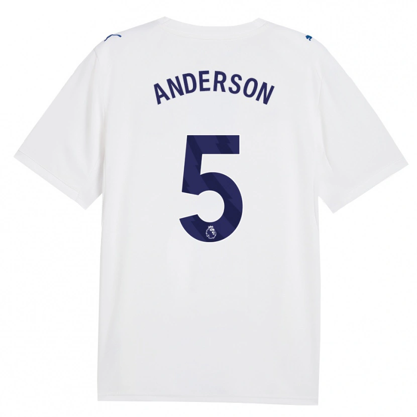 Danxen Dětské Elliot Anderson #5 Námořní Bílá Třetí Hráčské Dresy 2026/27 Dres