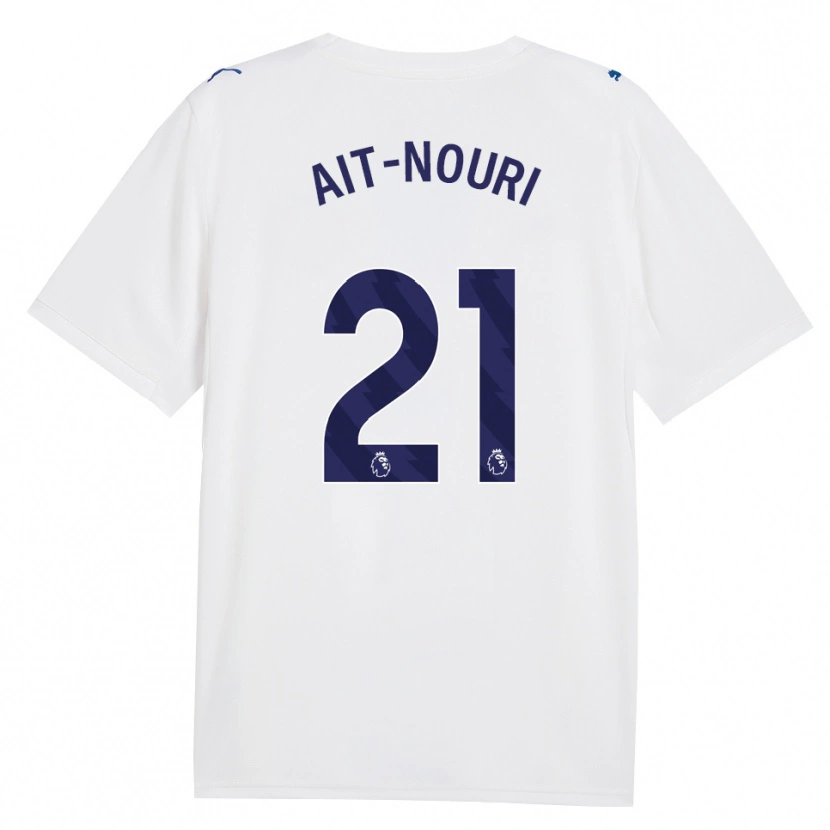 Danxen Dětské Rayan Aït-Nouri #21 Námořní Bílá Třetí Hráčské Dresy 2026/27 Dres
