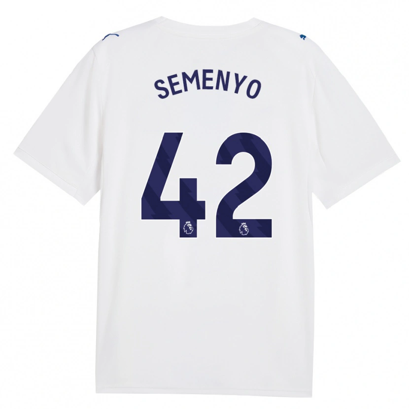 Danxen Dětské Antoine Semenyo #42 Námořní Bílá Třetí Hráčské Dresy 2026/27 Dres