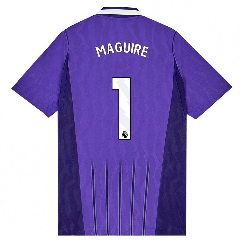 Danxen Dětské Aaron Maguire #1 Fialová Bílá Třetí Hráčské Dresy 2026/27 Dres