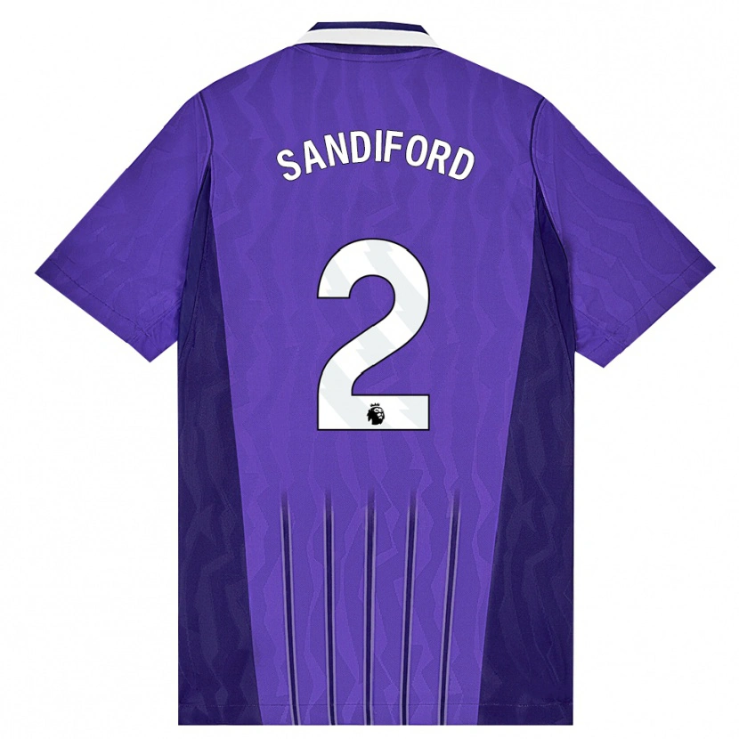 Danxen Dětské Oscar Sandiford #2 Fialová Bílá Třetí Hráčské Dresy 2026/27 Dres