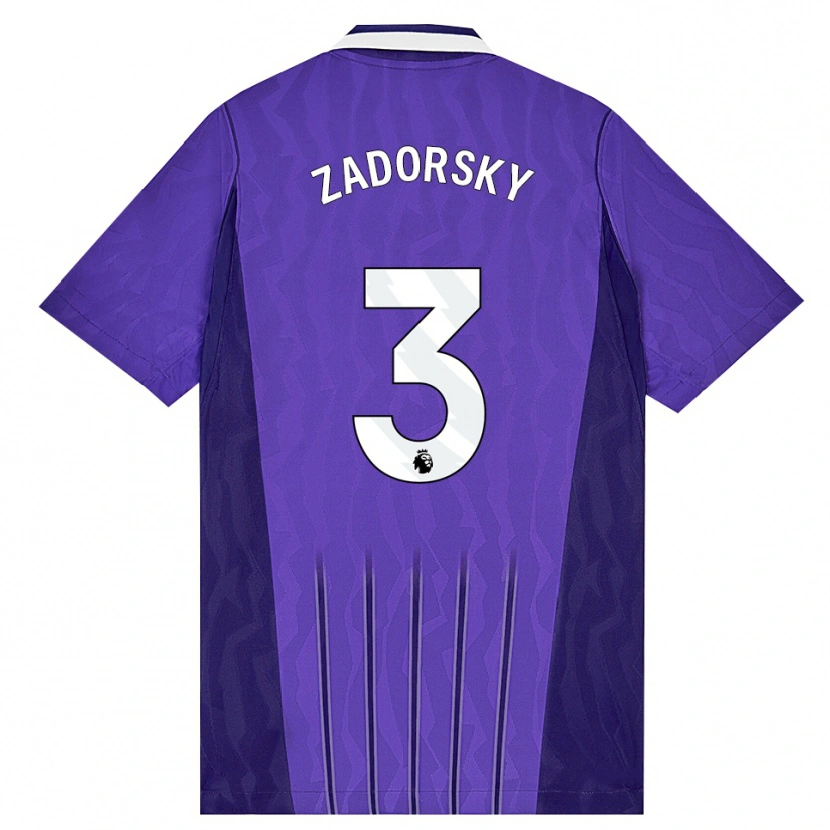 Danxen Dětské Shelina Zadorsky #3 Fialová Bílá Třetí Hráčské Dresy 2026/27 Dres