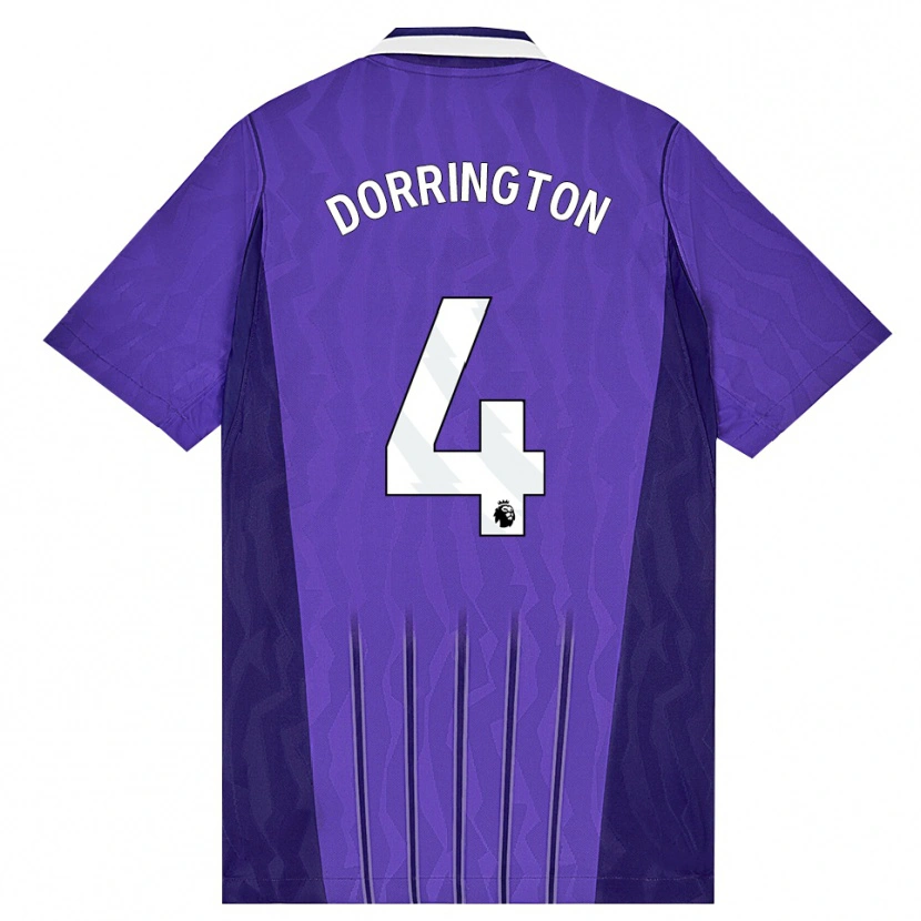 Danxen Dětské Alfie Dorrington #4 Fialová Bílá Třetí Hráčské Dresy 2026/27 Dres
