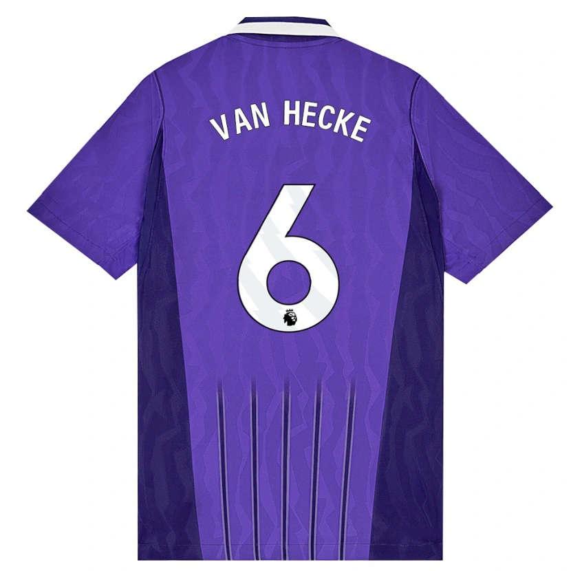 Danxen Dětské Jan Paul Van Hecke #6 Fialová Bílá Třetí Hráčské Dresy 2026/27 Dres
