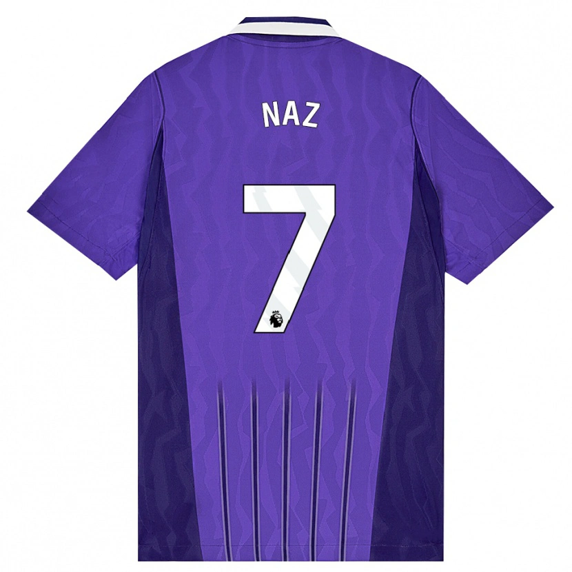 Danxen Dětské Jessica Naz #7 Fialová Bílá Třetí Hráčské Dresy 2026/27 Dres