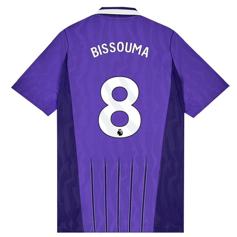Danxen Dětské Yves Bissouma #8 Fialová Bílá Třetí Hráčské Dresy 2026/27 Dres