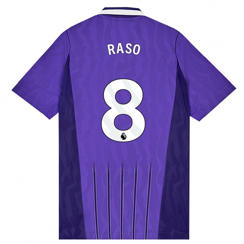 Danxen Dětské Hayley Raso #8 Fialová Bílá Třetí Hráčské Dresy 2026/27 Dres