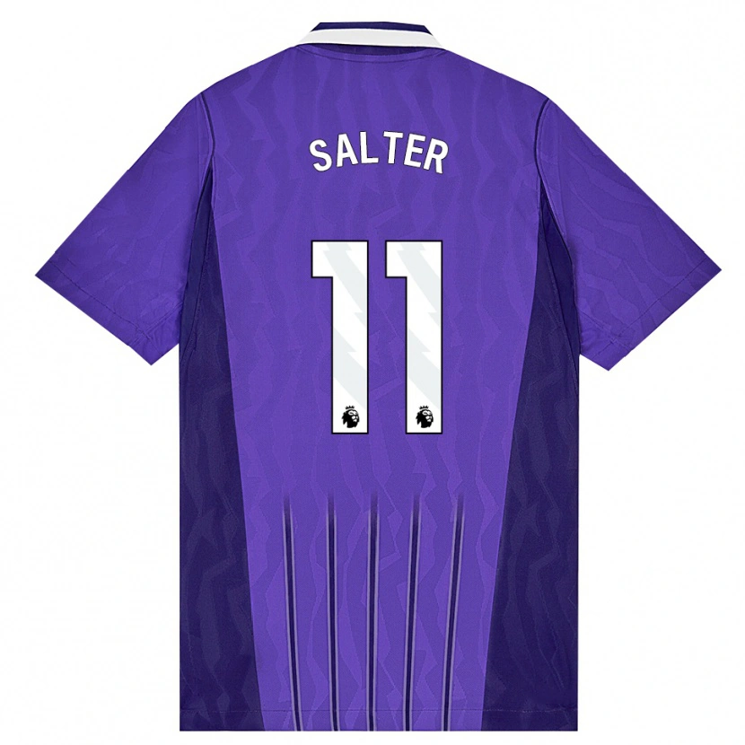 Danxen Dětské Oliver Salter #11 Fialová Bílá Třetí Hráčské Dresy 2026/27 Dres