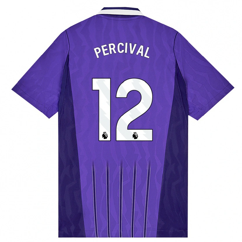 Danxen Dětské Ria Percival #12 Fialová Bílá Třetí Hráčské Dresy 2026/27 Dres