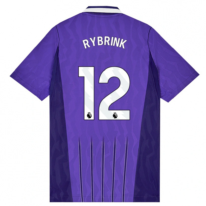 Danxen Dětské Josefine Rybrink #12 Fialová Bílá Třetí Hráčské Dresy 2026/27 Dres