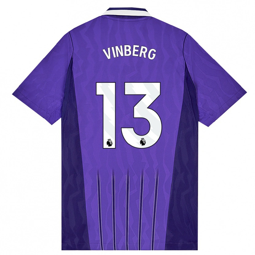 Danxen Dětské Matilda Vinberg #13 Fialová Bílá Třetí Hráčské Dresy 2026/27 Dres