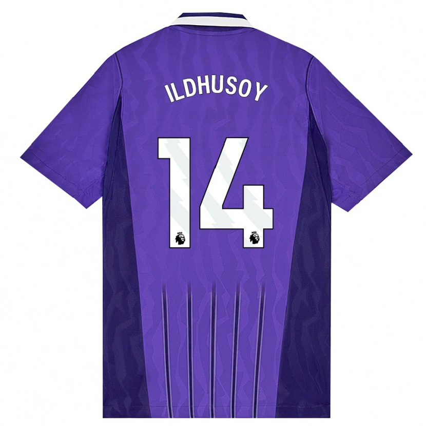Danxen Dětské Celin Bizet Ildhusøy #14 Fialová Bílá Třetí Hráčské Dresy 2026/27 Dres