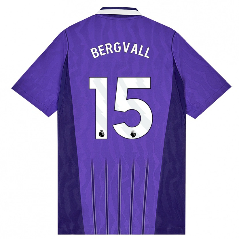 Danxen Dětské Lucas Bergvall #15 Fialová Bílá Třetí Hráčské Dresy 2026/27 Dres