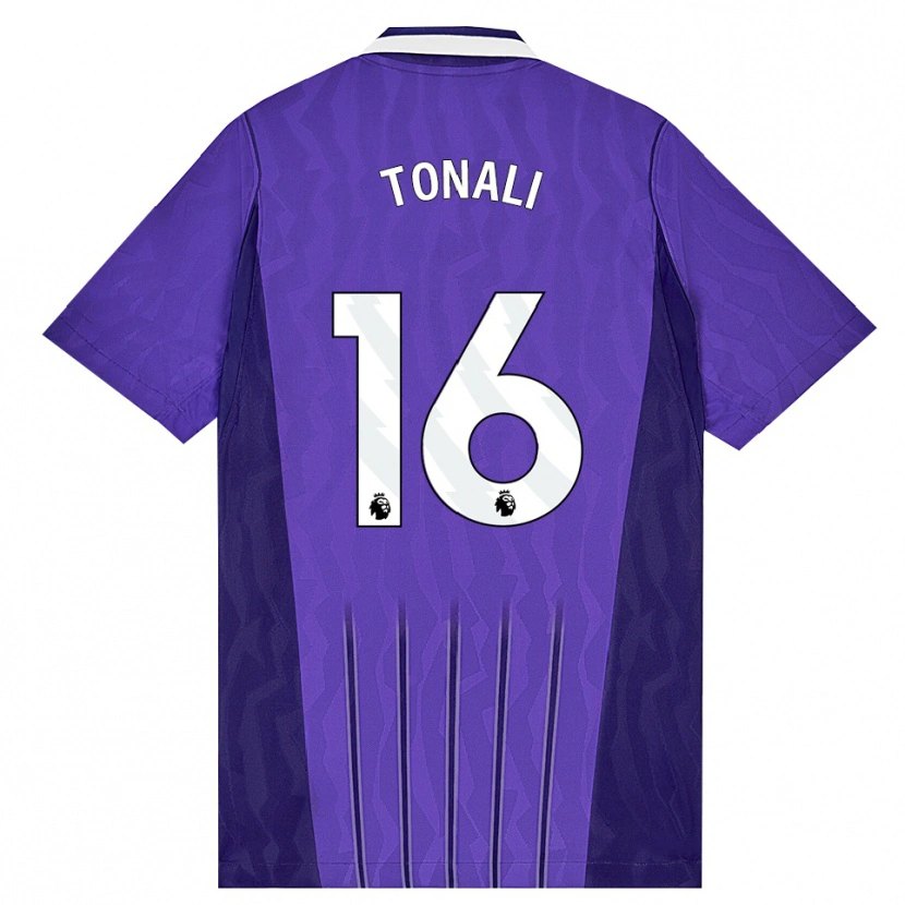 Danxen Dětské Sandro Tonali #16 Fialová Bílá Třetí Hráčské Dresy 2026/27 Dres
