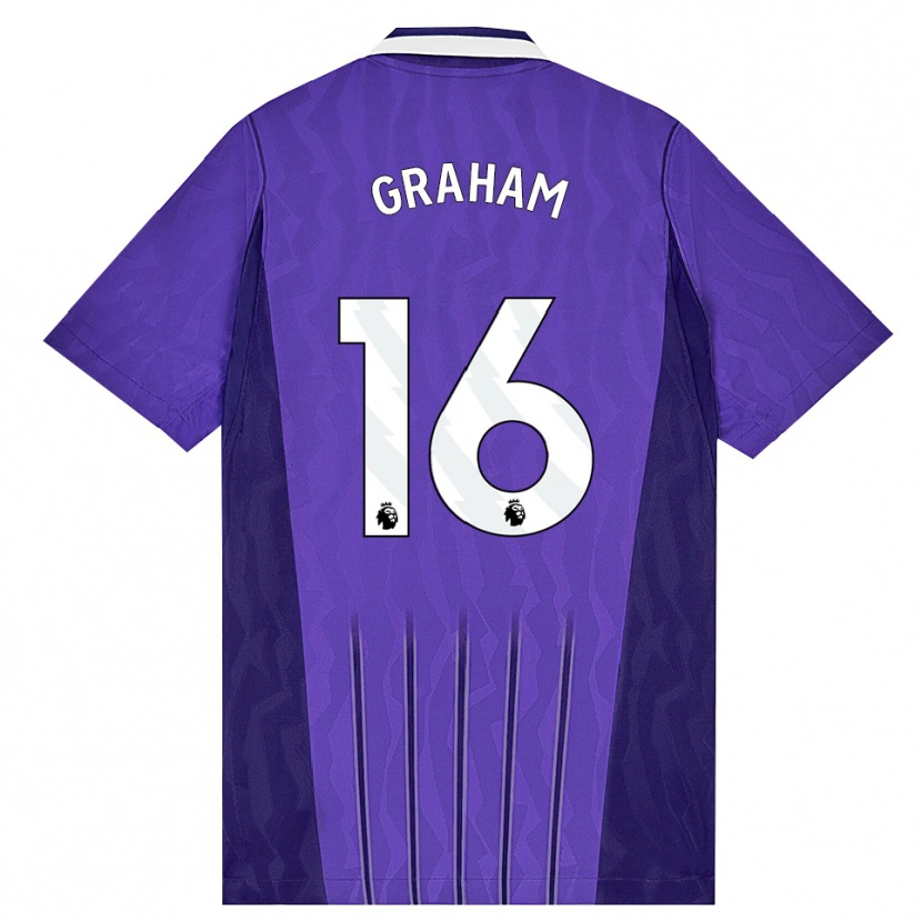 Danxen Dětské Kit Graham #16 Fialová Bílá Třetí Hráčské Dresy 2026/27 Dres