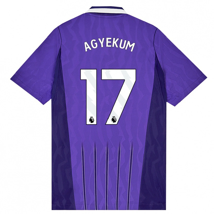 Danxen Dětské Ezra Agyekum #17 Fialová Bílá Třetí Hráčské Dresy 2026/27 Dres
