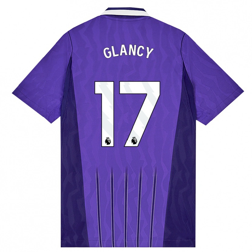 Danxen Dětské Conall Glancy #17 Fialová Bílá Třetí Hráčské Dresy 2026/27 Dres