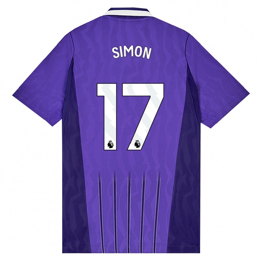 Danxen Dětské Kyah Simon #17 Fialová Bílá Třetí Hráčské Dresy 2026/27 Dres