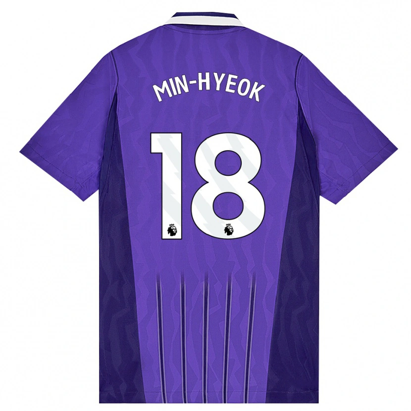 Danxen Dětské Min-Hyeok Yang #18 Fialová Bílá Třetí Hráčské Dresy 2026/27 Dres