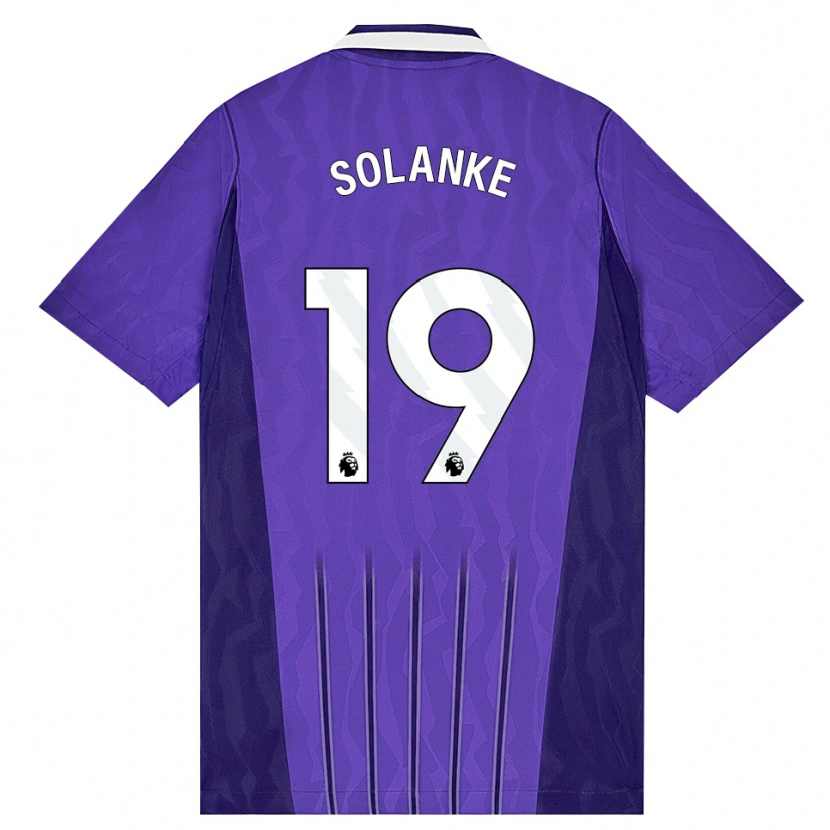 Danxen Dětské Dominic Solanke #19 Fialová Bílá Třetí Hráčské Dresy 2026/27 Dres