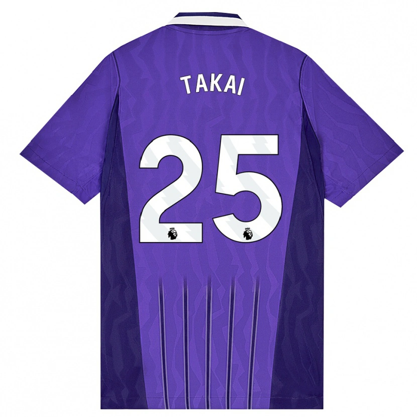 Danxen Dětské Kota Takai #25 Fialová Bílá Třetí Hráčské Dresy 2026/27 Dres