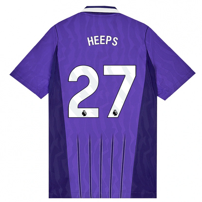 Danxen Dětské Eleanor Heeps #27 Fialová Bílá Třetí Hráčské Dresy 2026/27 Dres