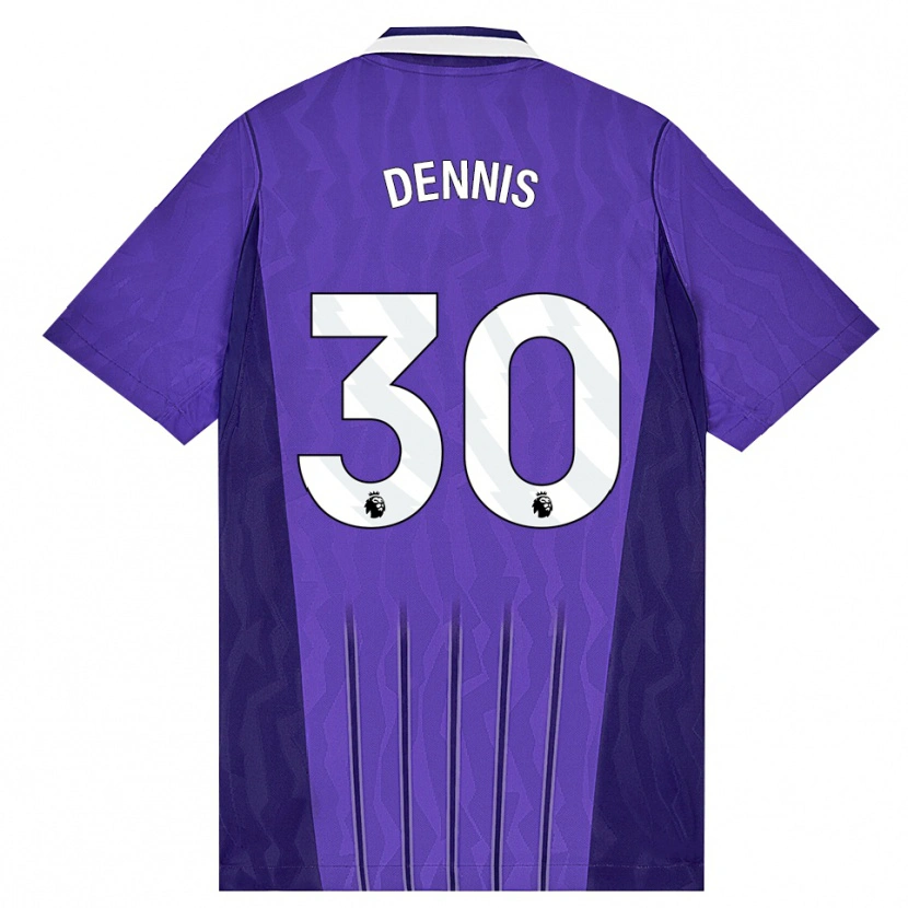 Danxen Dětské Araya Dennis #30 Fialová Bílá Třetí Hráčské Dresy 2026/27 Dres