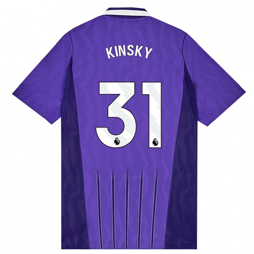 Danxen Dětské Antonín Kinský #31 Fialová Bílá Třetí Hráčské Dresy 2026/27 Dres