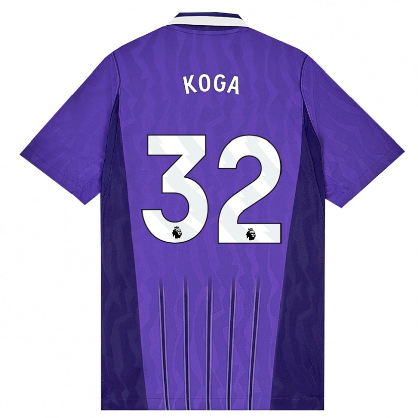 Danxen Dětské Tōko Koga #32 Fialová Bílá Třetí Hráčské Dresy 2026/27 Dres