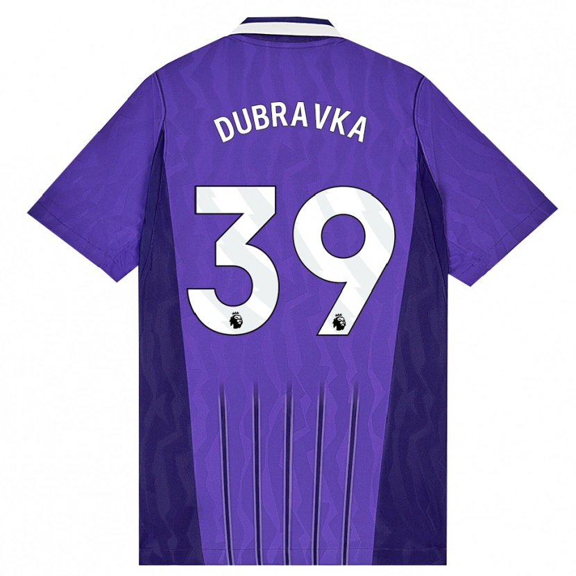 Danxen Dětské Martin Dúbravka #39 Fialová Bílá Třetí Hráčské Dresy 2026/27 Dres