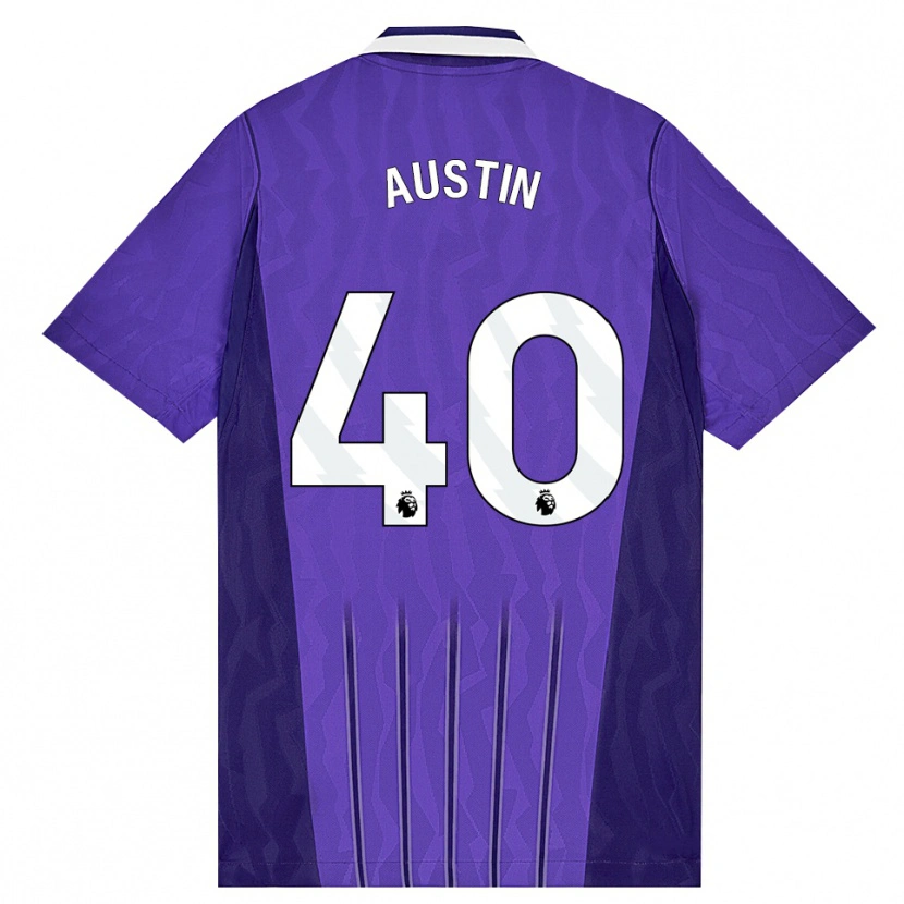 Danxen Dětské Brandon Austin #40 Fialová Bílá Třetí Hráčské Dresy 2026/27 Dres
