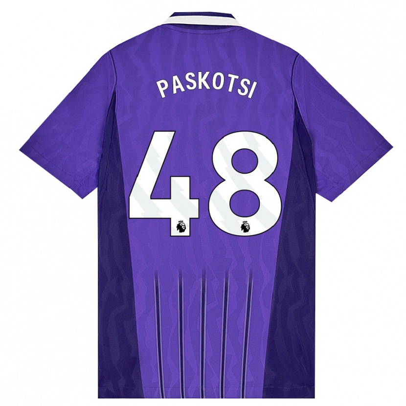 Danxen Dětské Maksim Paskotsi #48 Fialová Bílá Třetí Hráčské Dresy 2026/27 Dres