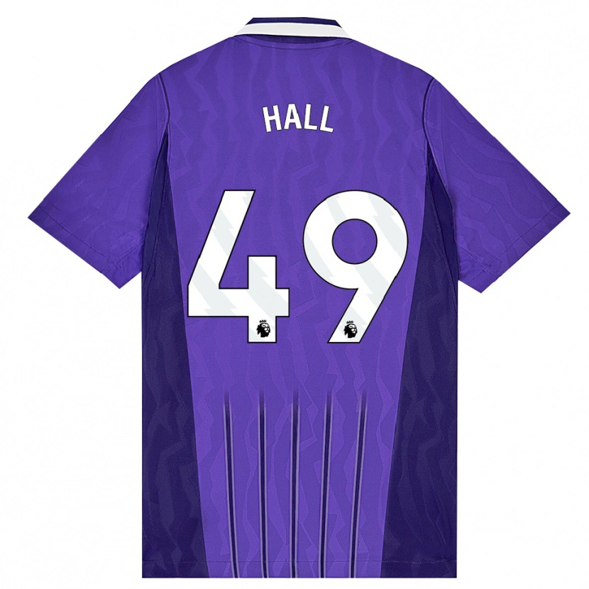 Danxen Dětské Tyrese Hall #49 Fialová Bílá Třetí Hráčské Dresy 2026/27 Dres