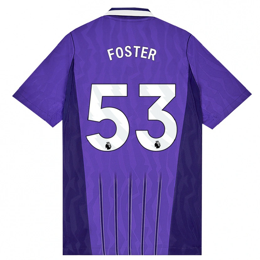 Danxen Dětské Brooklyn Lyons Foster #53 Fialová Bílá Třetí Hráčské Dresy 2026/27 Dres